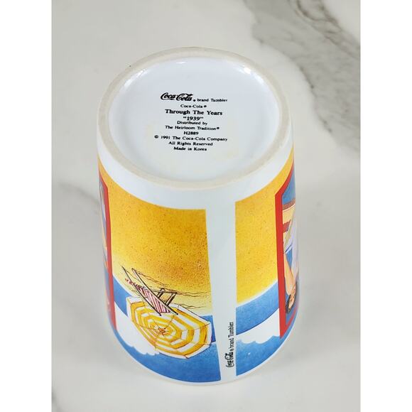 Coca Cola Coke Cup Tumbler 8oz Summer Through The Years 1991 4 1/4" Korea - Picture 11 of 14